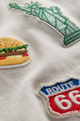 A+O Carolann Americana Staceface Shrunken Pullover