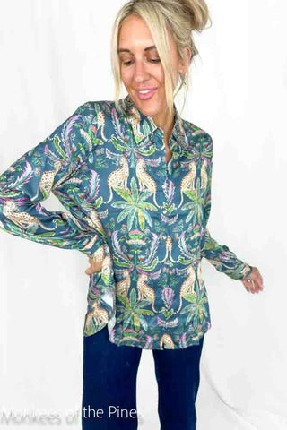 Vilagallo Leopard Print Blouse