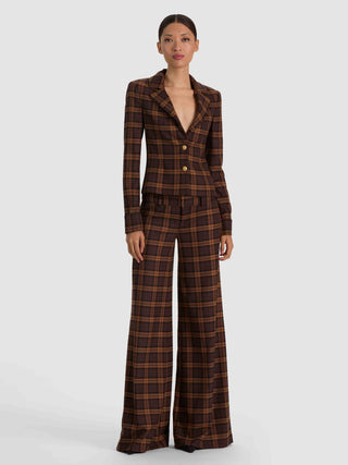 A+O Olivia Wide Leg Flare Chocolate Camel