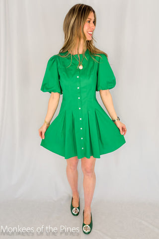 Shoshanna Angie Dress Spring Green