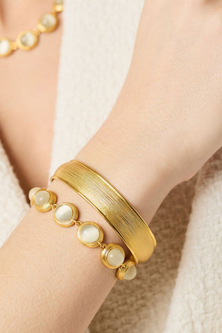 Cobblestone Hinge Bangle Gold
