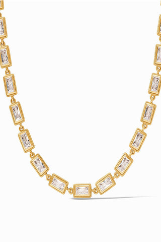 Baguette Tennis Necklace-Cubic Zirconia-OS