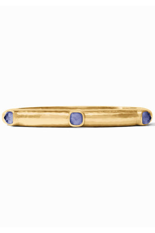 Julie Vos Catalina Hinge Bangle Iridescent Tanzanite Blue
