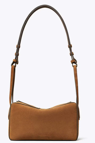Tory Burch Perry Suede Crossbody Umber Caramel