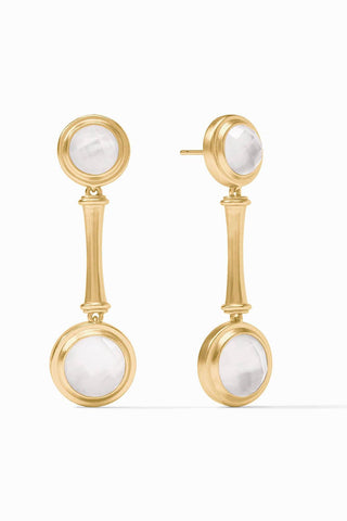 Bamboo Statement Earring Clear Crystal