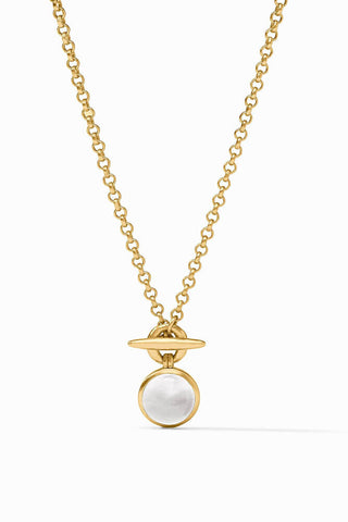 Solara Solitaire Necklace-Iridescent Clear Crystal-OS