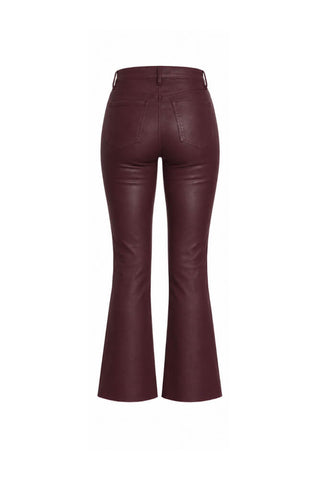 L'Agence Kendra Crop Flare Vegan Leather Pant