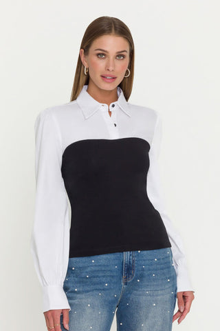 Franny Top Black White