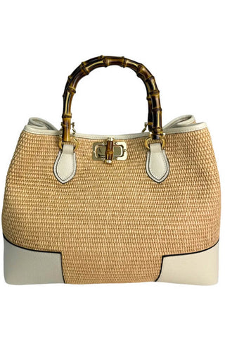 Le Feme Chateau Bamboo Tote