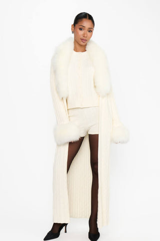 Stormi Faux Fur Cardigan