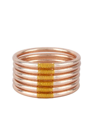 All Weather Bangles Set of 6 - Champagne