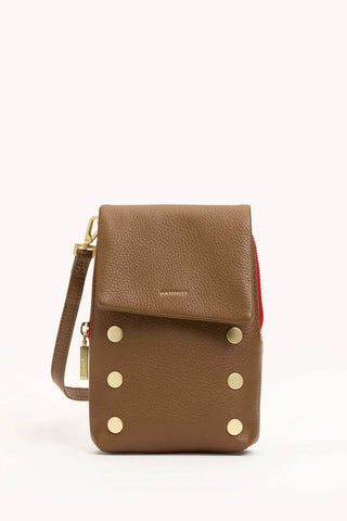 Hammitt VIP Mobile Mahogany Pebble BG Red Zip