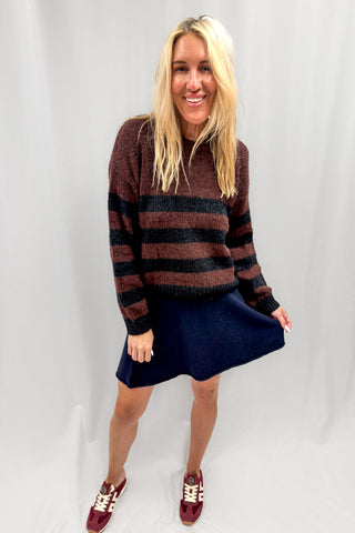 Bella Dahl Dropped Shoulder Sweater Black Cherry