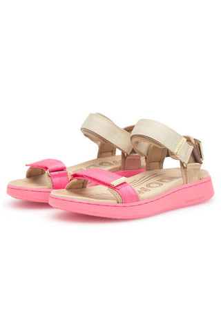 Woden Line Sandal Tricolor Raspberry Multi