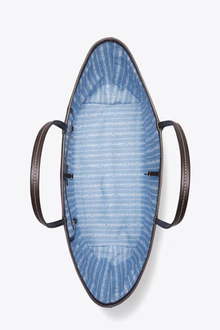 Tory Burch Racer Tote Blue Print