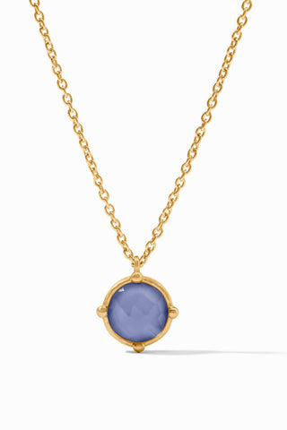 Honeybee Solitaire Necklace Iridescent Tanzanite Blue