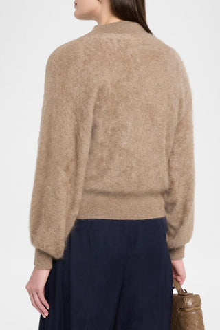 Autumn Cashmere Southwest Puff Sleeve Funnel Knit