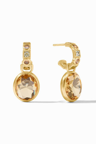 Jolie Hoop & Charm Earring-Multi Stone-OS