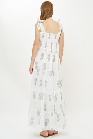 Smocked Midi Leela Sky