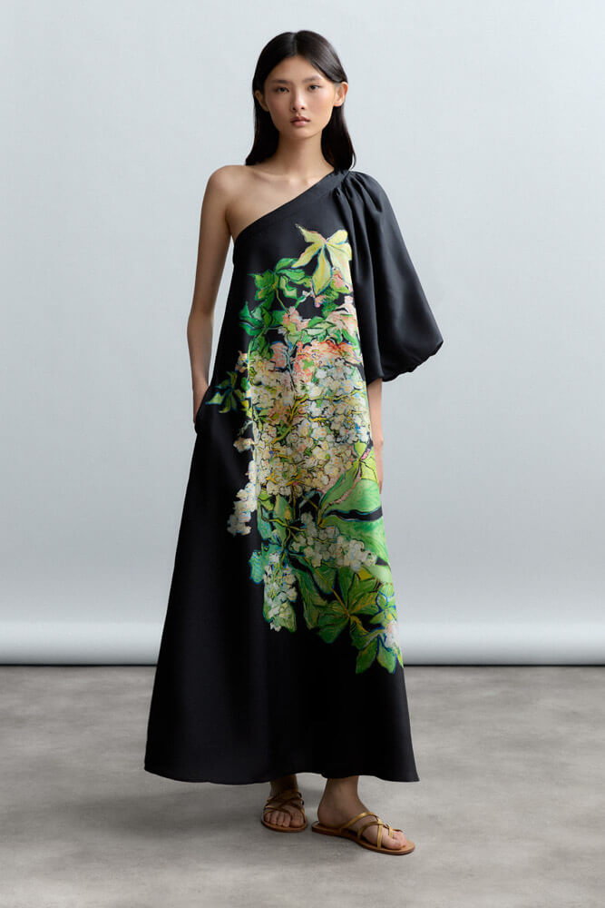 Psophia One Shoulder Floral Dress Monkee's of the Pines Psophia One Shoulder Floral Dress Monkee's of the Pines