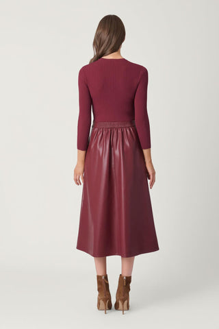 Shoshanna Paige Dress Burgunday