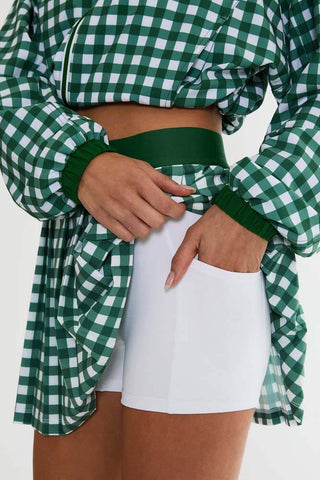 Beach Riot Irina Skirt Fairway Check