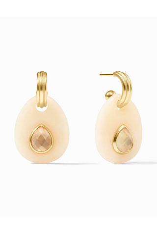 Julie Vos Carnaby Hoop & Charm Ivory