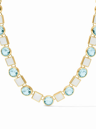 Jolie Tennis Necklace Aquamarine