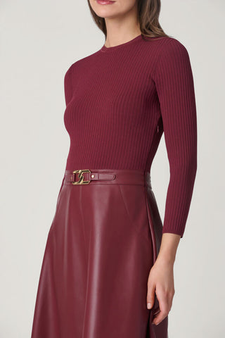 Shoshanna Paige Dress Burgunday
