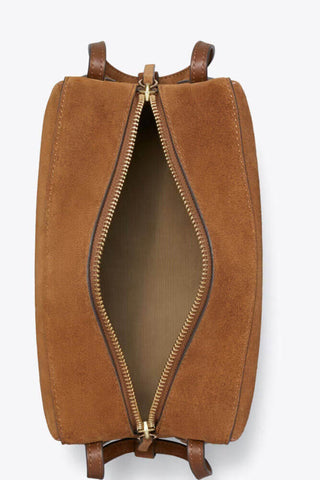 Tory Burch Perry Suede Crossbody Umber Caramel