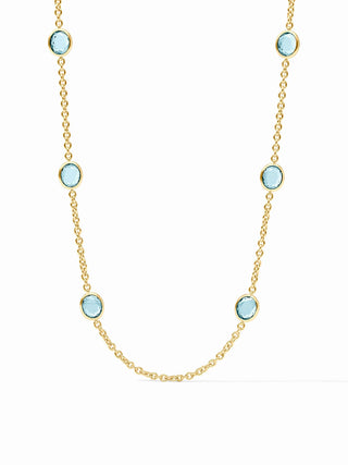 Laguna Stone Station Necklace Aquamarine