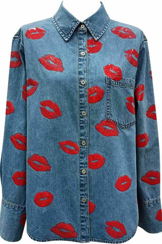 Finely Oversized Shirt Denver Bright Blue