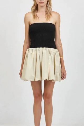 A Ren Giselle Dress Black Beige