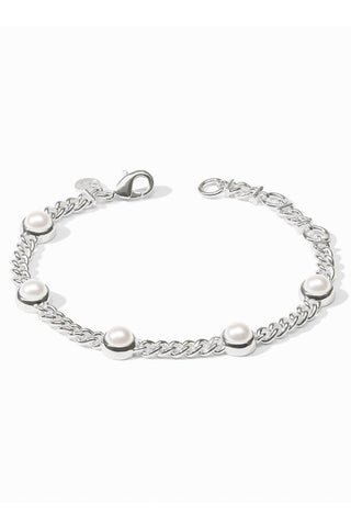 Julie Vos Dolce Delicate Bracelet Pearl Silver