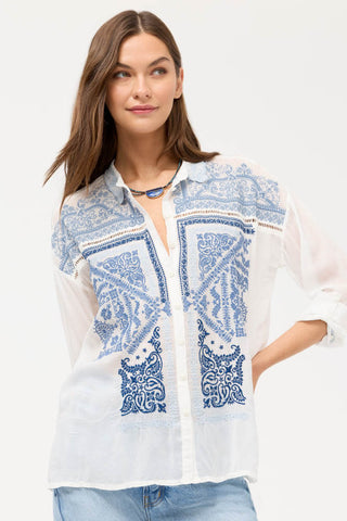 Audrey Bandana Top White