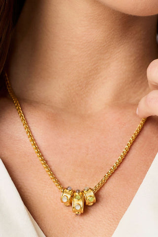 Cobblestone Loop Necklace Multi Stone Cat's Eye