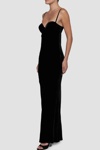 L'Agence Sayla Bias Cut Maxi Dress