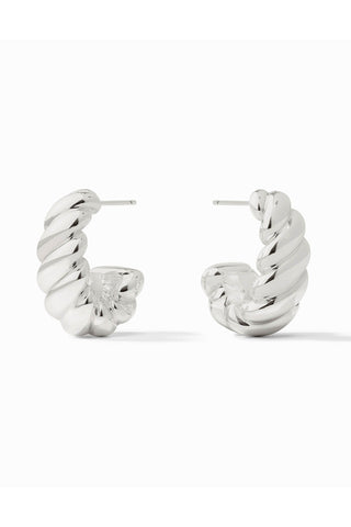 Julie Vos Ravello Statement Hoop Silver M