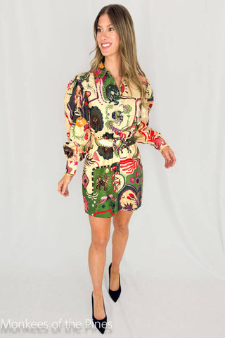 Farm Rio Artsy Land Beige Mini