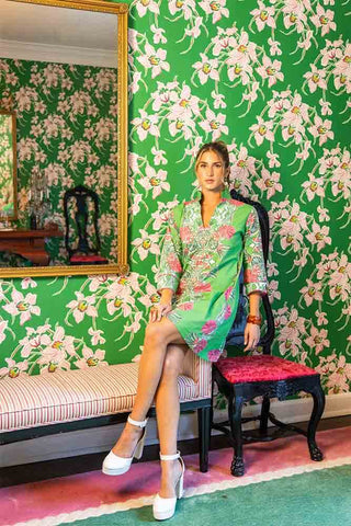 Bouvier Short Dress Jade Garden