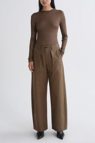 Agolde Low Curve Utility Sateen Dark Olive