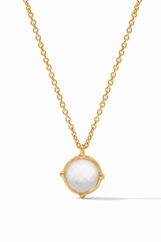 Honeybee Solitaire Necklace Iridescent Clear Crystal- OS