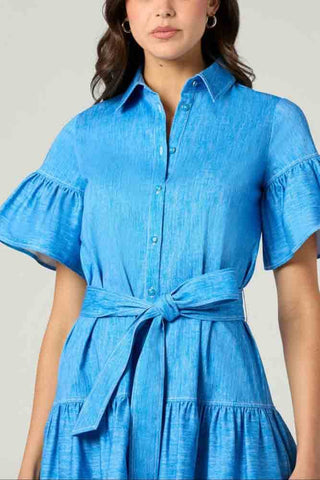 Shoshanna Lima Dress Chambray Melange