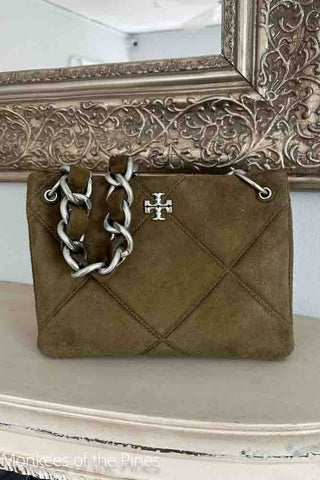 Tory Burch Kira Diamond Suede Small