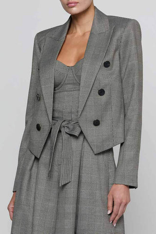 L'Agence Lila Boxy Blazer Plaid