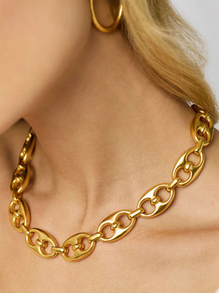 Laguna Link Necklace Gold