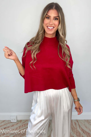 Aja Sweater Scarlet