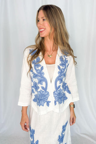 Johnny Was Linen Bolero