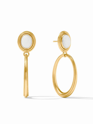 Portofino Statement Earring White Jade