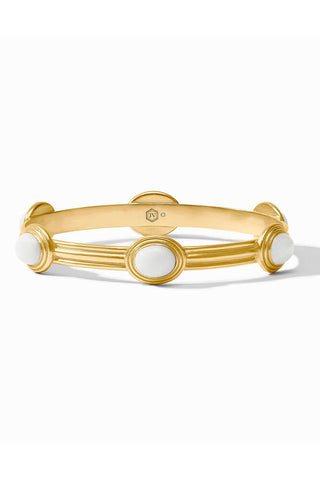 Portofino Stone Bangle-White Jade-S